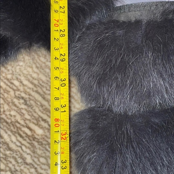 Genuine Fox Fur Jaket Coat Hooded Hood Vest - Picture 11 of 15